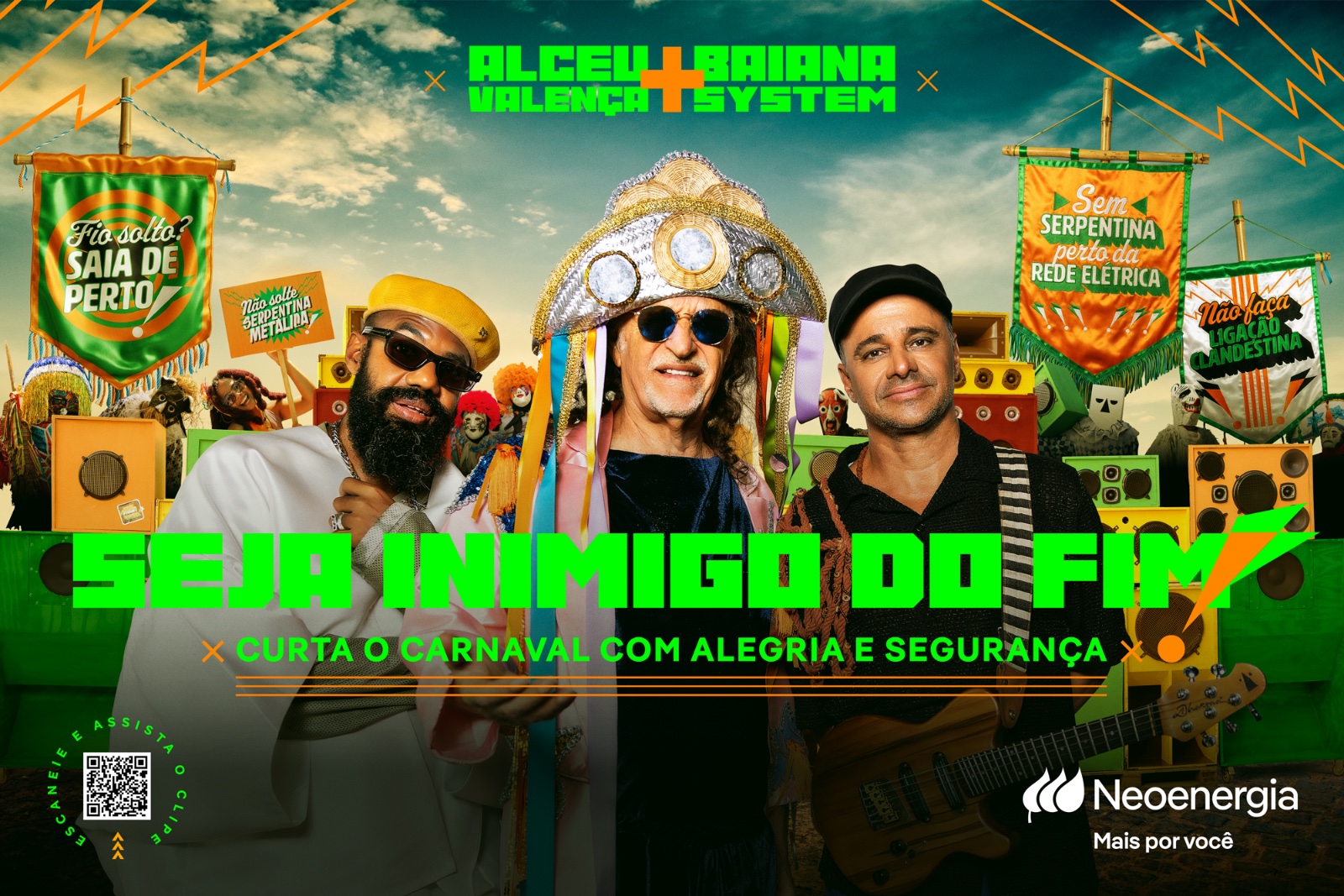 Baiana System e Alceu Valença estrelam campanha de Carnaval da Neonergia Coelba