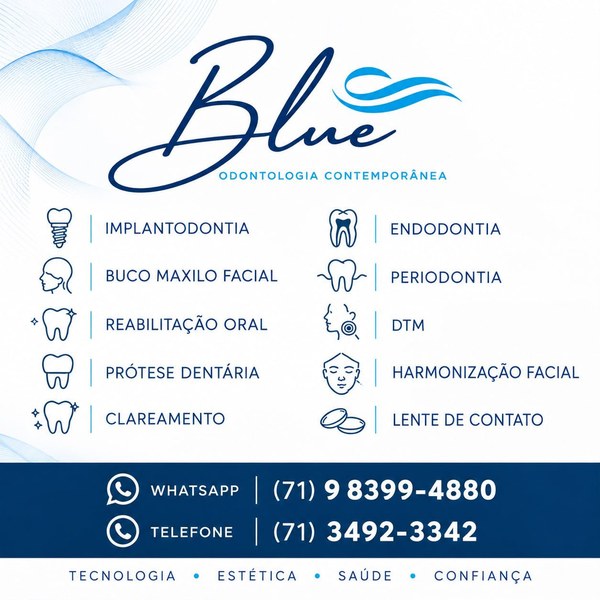 Anúncio de Blue Odontologia Contemporânea