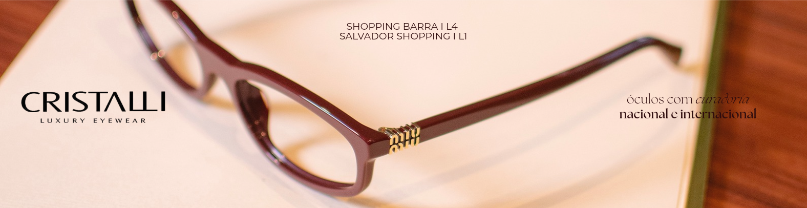 Anúncio de Cristalli Luxury Eyewear
