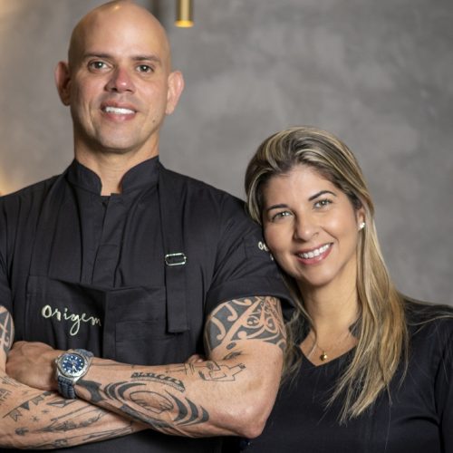 Fabrício Lemos e Lisiane Arouca (Crédito: Leonardo Freire) 