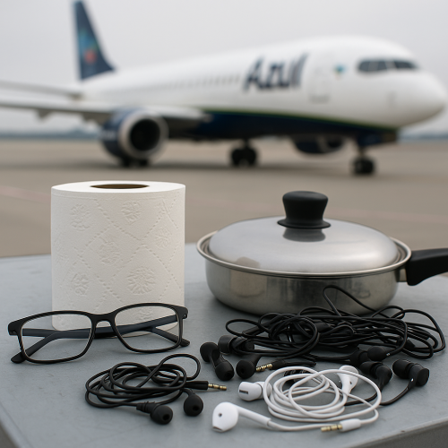 Azul revela lista curiosa de objetos esquecidos em voos