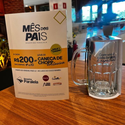 Shopping da capital baiana promove campanha de Mês dos Pais com caneca de chopp